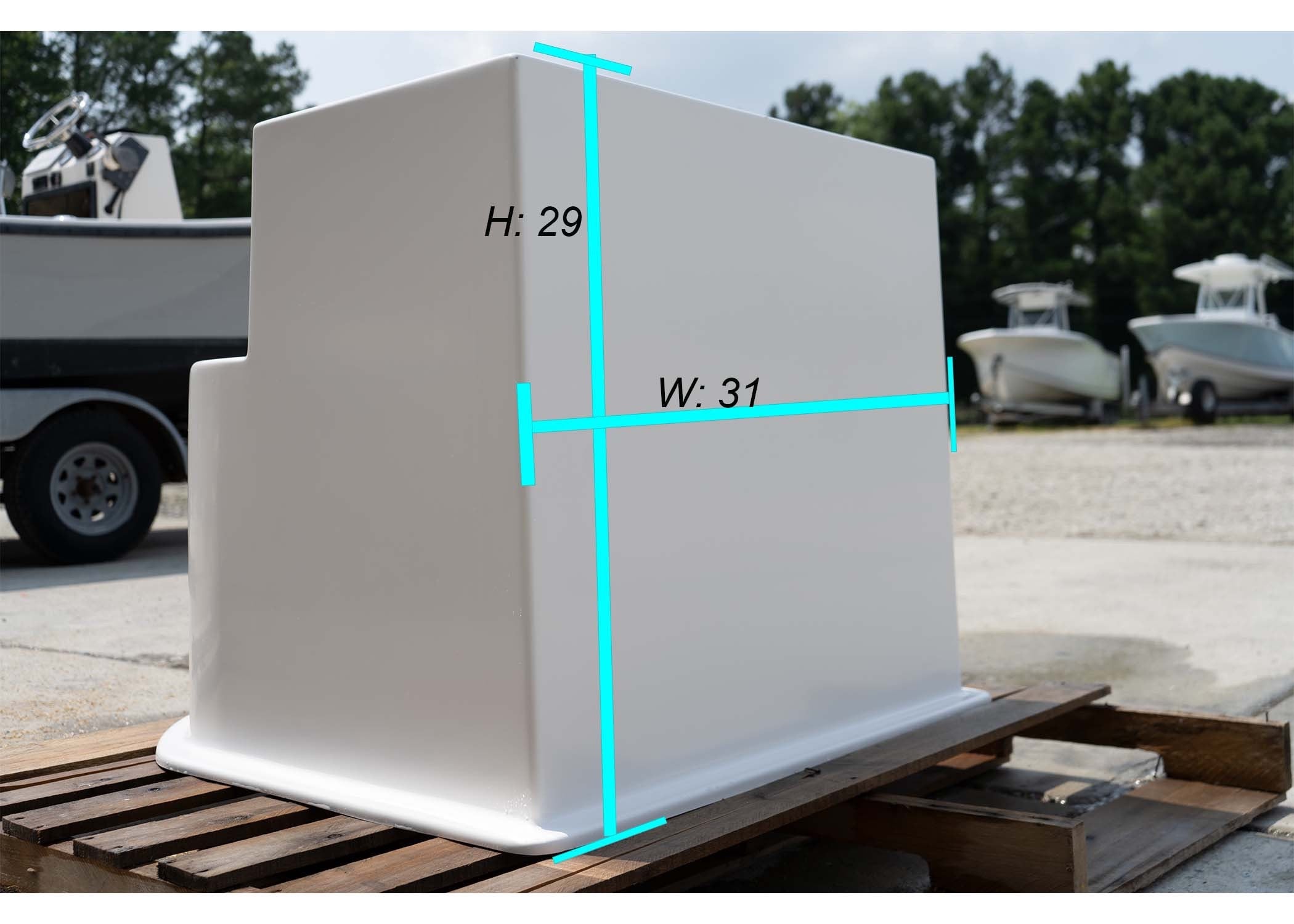 Small Livewell Leaning Post 32" StroudCraft Marine